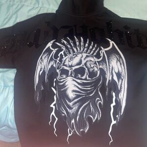 Ed Hardy Black Graphic Hoodie